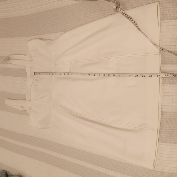 Theory Women's White Kayleigh Linen Blend Sleeveless Mini Shirtdress size 12 - Picture 16 of 16